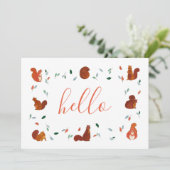 Eekhoorntjes Kaart (Staand voorkant)