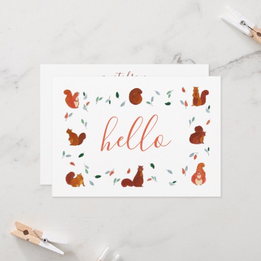 Eekhoorntjes Kaart (Voorkant / Achterkant in situ)