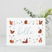 Eekhoorntjes Kaart (Staand voorkant)