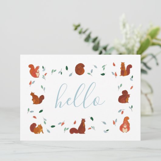 Eekhoorntjes Kaart (Staand voorkant)