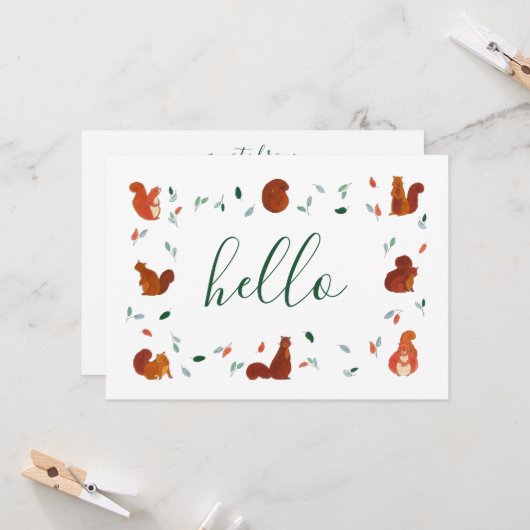 Eekhoorntjes Kaart (Voorkant / Achterkant in situ)