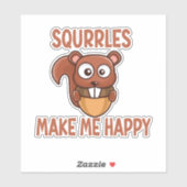 Eekhoorntjes maken me blij met de  eekhoorn sticker (Vel)