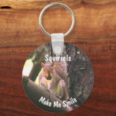 Eekhoorntjes maken me een glimlach sleutelhanger (Achterkant)