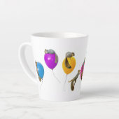 Eekhoorntjes met ballonnen Latte Cup Mok (Linkerhoek)