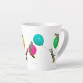 Eekhoorntjes met ballonnen Latte Cup Mok (Rechterhoek)