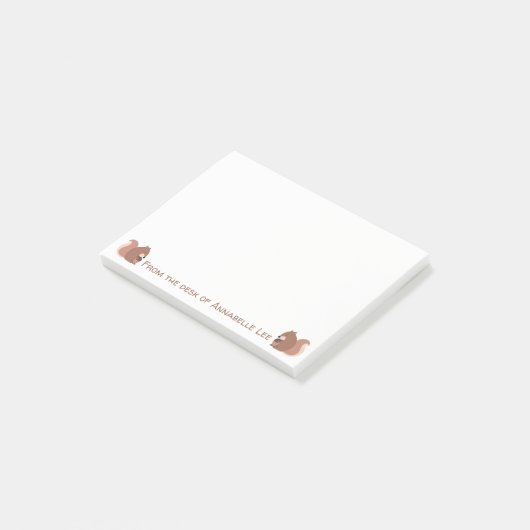 Eekhoorntjes met eikels post-it® notes (Schuin)