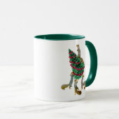 Eekhoorntjes met kerstboomstructuur Mok (Voorkant rechts)