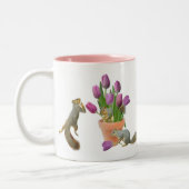Eekhoorntjes met Mok Tulpen (Links)