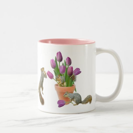 Eekhoorntjes met Mok Tulpen (Rechts)
