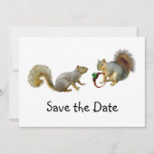 Eekhoorntjes met ring sparen de Datum Save The Date (Voorkant)