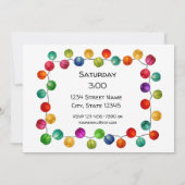 Eekhoorntjes met uitnodiging van de partij voor ve (Achterkant)