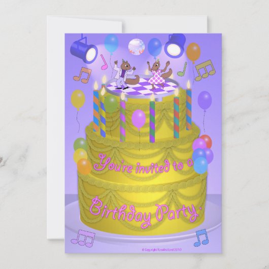 Eekhoorntjes op Cake Kaart (Voorkant)