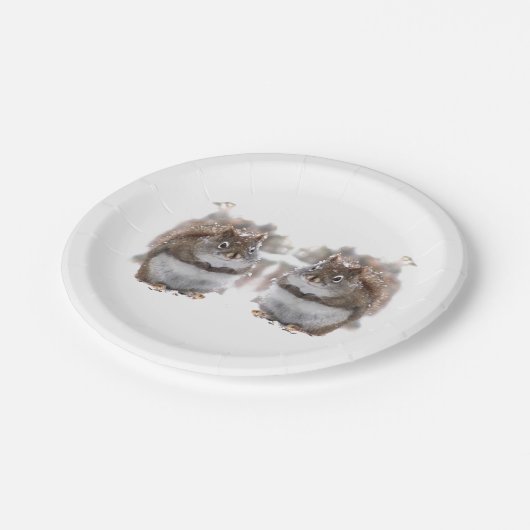 Eekhoorntjes Papieren Borden Papieren Bordje (Gekanteld)