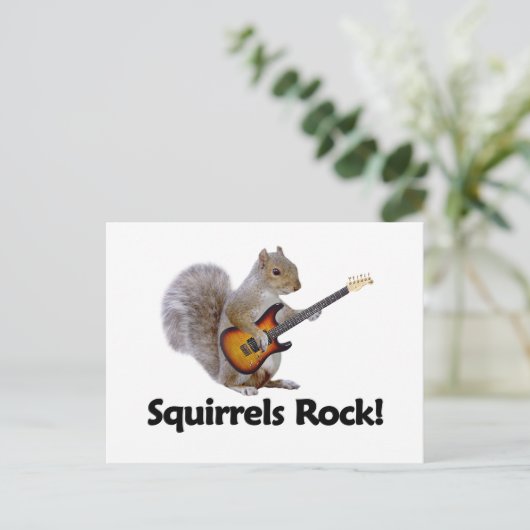 Eekhoorntjes Rock! Briefkaart (Staand voorkant)