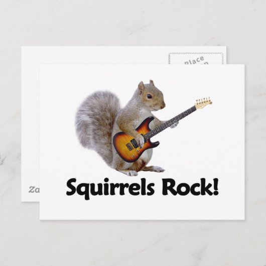 Eekhoorntjes Rock! Briefkaart (Voorkant / Achterkant)