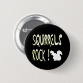 Eekhoorntjes Rock! Knoop Ronde Button 5,7 Cm (Voorkant /achterkant)