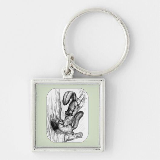 Eekhoorntjes Sleutelhanger (Voorkant)