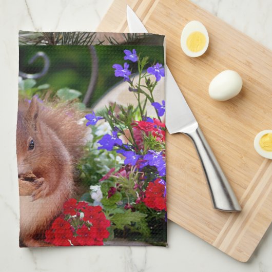 Eekhoorntjes Theedoek (Quarter Fold)