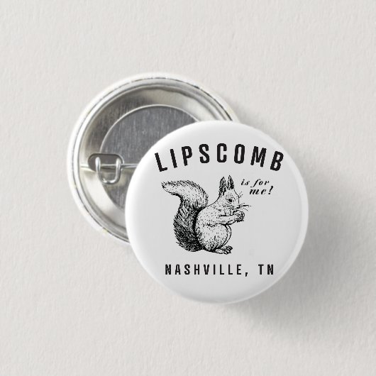 Eekhoorntjes van de Button van Lipscomb (Voorkant /achterkant)