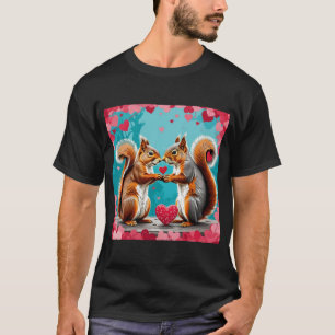Eekhoorntjes verliefd t-shirt