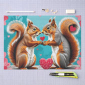 Eekhoorntjes verliefd tissuepapier (Craft)