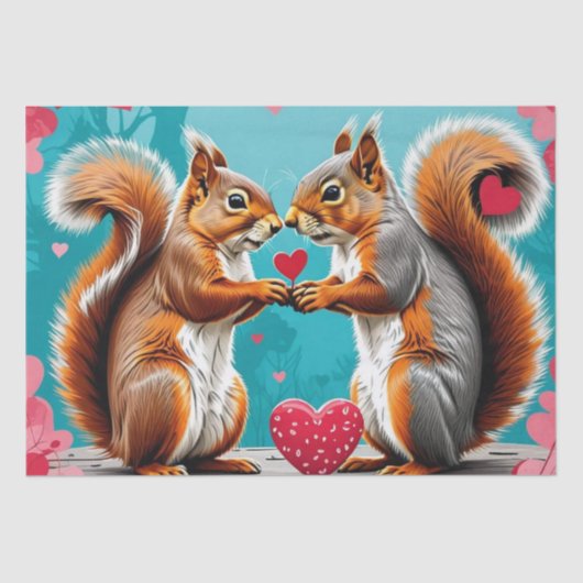 Eekhoorntjes verliefd tissuepapier (Voorkant)