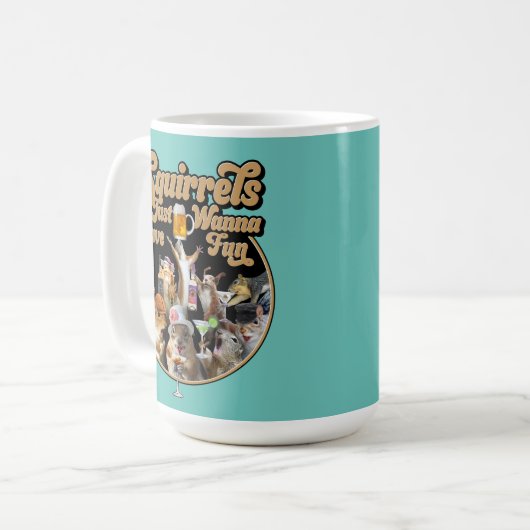 Eekhoorntjes willen gewoon een vlinderMok hebben Koffiemok (Voorkant links)