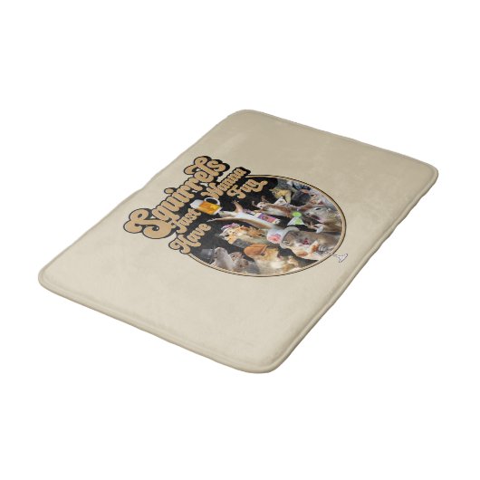 Eekhoorntjes willen gewoon een vlindersla hebben badmat (Gekanteld)