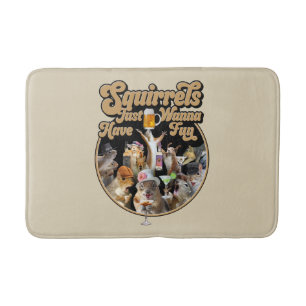 Eekhoorntjes willen gewoon een vlindersla hebben badmat