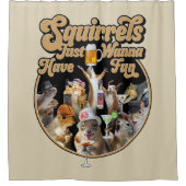 Eekhoorntjes willen gewoon een vun douchergordijn  douchegordijn (Voorkant)