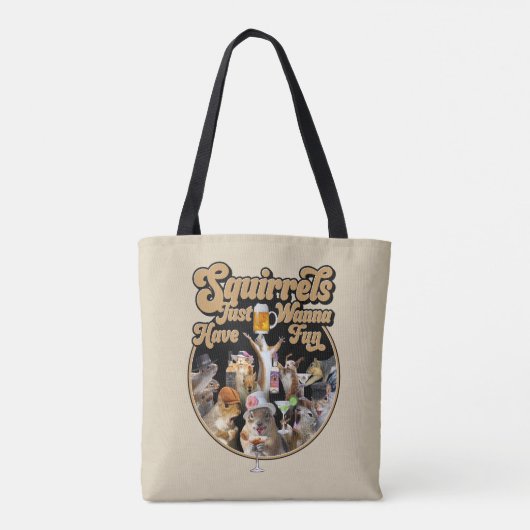 Eekhoorntjes willen gewoon vlinderCanvas tas hebbe (Achterkant)