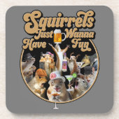 Eekhoorntjes willen gewoon vun hebben bier onderzetter (Voorkant)