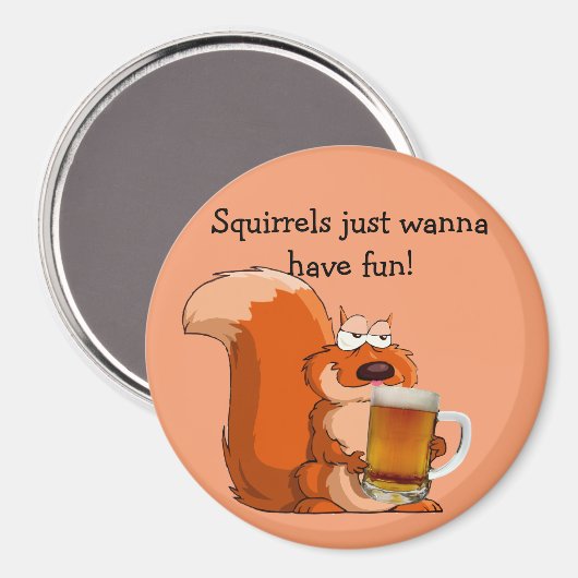 Eekhoorntjes willen gewoon vun hebben magneet (Voorkant / Achterkant)