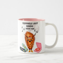 Eekhoorntjes willen gewoon vun hebben tweekleurige koffiemok