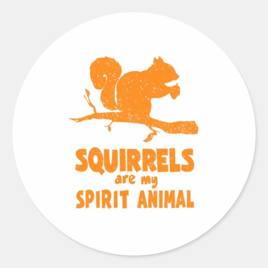 Eekhoorntjes zijn mijn dierlijk klinkklopher ronde sticker (Voorkant)