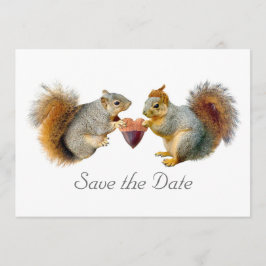 Eekhoorntjesbrood met de datumkaart opslaan save the date