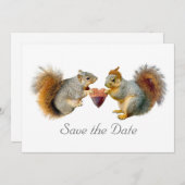 Eekhoorntjesbrood met de datumkaart opslaan save the date (Voorkant / Achterkant)