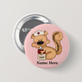 Eekhoornverpleegkundige Button (Voorkant /achterkant)