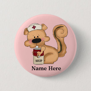 Eekhoornverpleegkundige Button