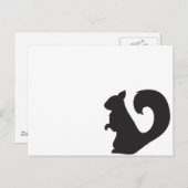 Eekhoornvliesbos silhouet grafisch briefkaart (Voorkant / Achterkant)
