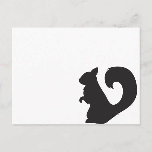 Eekhoornvliesbos silhouet grafisch briefkaart (Voorkant)