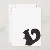 Eekhoornvliesbos silhouet grafisch briefkaart (Voorkant / Achterkant)