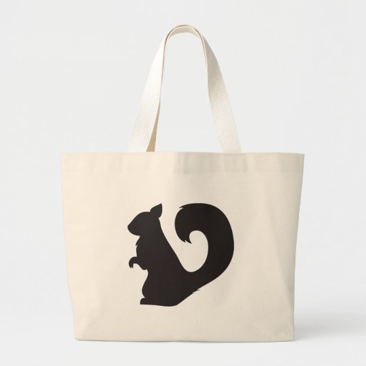 Eekhoornvliesbos silhouet grafisch grote tote bag (Voorkant)