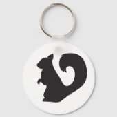 Eekhoornvliesbos silhouet grafisch sleutelhanger (Voorkant)