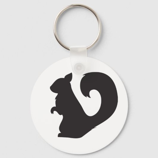 Eekhoornvliesbos silhouet grafisch sleutelhanger (Voorkant)