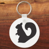 Eekhoornvliesbos silhouet grafisch sleutelhanger (Voorkant)