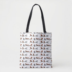 Eekhoornwaanzin All Over Print Tas (kies kleur)