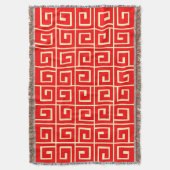 Eekspiralen - Rood op Bleek geel Deken (Voorkant Verticaal)