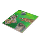 Eel- en sushi-keramische tegels tegeltje (Zijkant)