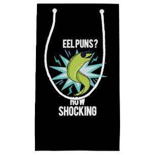 Eel Puns how Shocking Funny Animal Pun Dark BG Klein Cadeauzakje